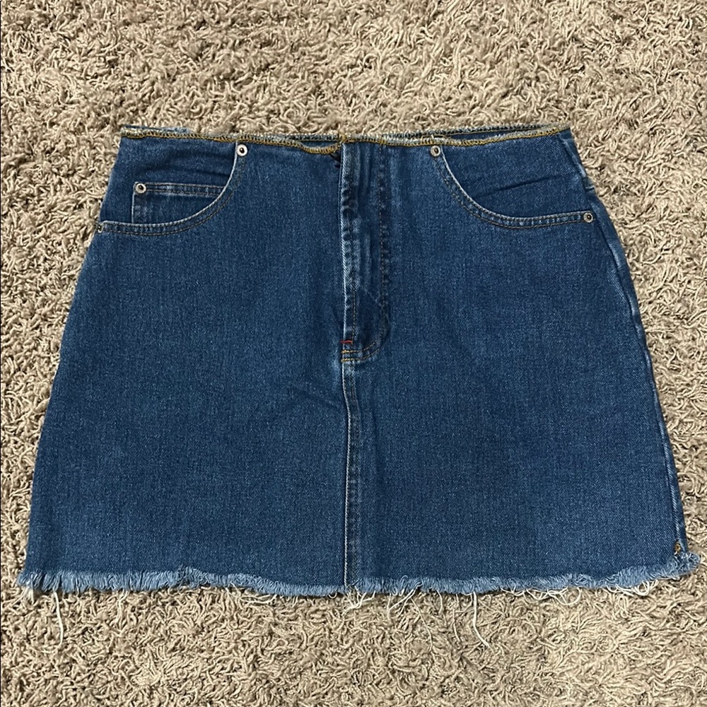 Vintage Blue A-Line Mini Skirt